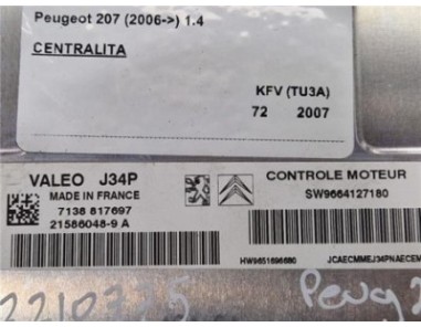 Centralita Peugeot 207  1 4