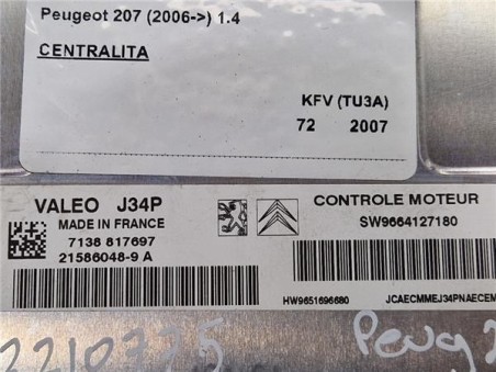 Centralita Peugeot 207  1 4