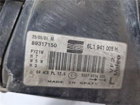 Faro Delantero Izquierdo Seat Ibiza  1 4 Fresh [1 4 Ltr  - 63 kW 16V]