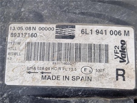 Faro Delantero Derecho Seat Ibiza  1 6 16V