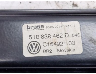 Elevalunas Electrico Trasero Derecho Volkswagen Golf VII  1 6 BlueMotion [1 6 Ltr  - 81 kW 16V TDI DPF]