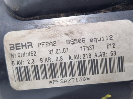 Motor Calefaccion Peugeot 307 CC Cabrio-Coupé  2 0 [2 0 Ltr  - 100 kW 16V HDi FAP]