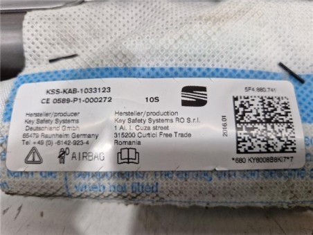 Airbag cortina delantero izquierdo Seat Leon ST 5F8  1 6 Reference [1 6 Ltr  - 81 kW TDI]