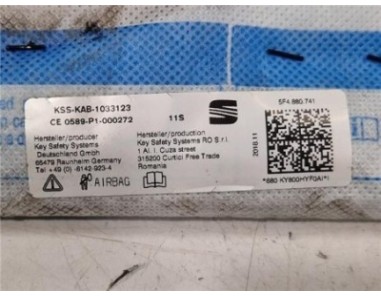 Airbag cortina delantero izquierdo Seat Leon  1 6 Reference [1 6 Ltr  - 85 kW TDI]