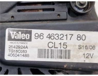 Alternador Citroen C5 Berlina  1 6 Attraction [1 6 Ltr  - 80 kW 16V HDi FAP]