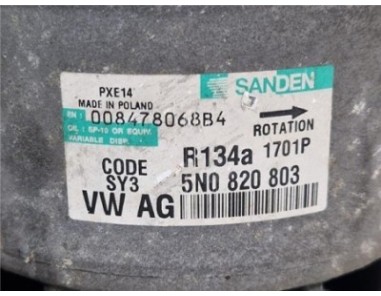 Compresor Aire Acondicionado Audi A3 Sportback  1 9 TDI Ambition [1 9 Ltr  - 77 kW TDI]