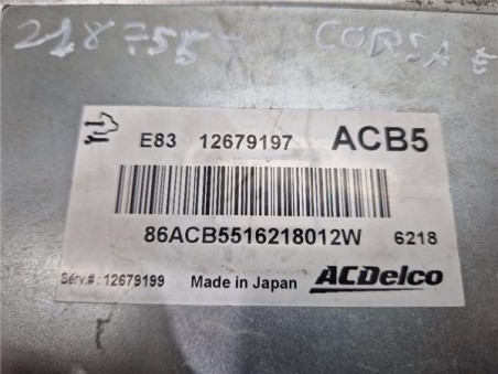 Centralita Opel Corsa E  1 4 Design LINE [1 4 Ltr  - 66 kW 16V bivalent  Gasolina / LPG]