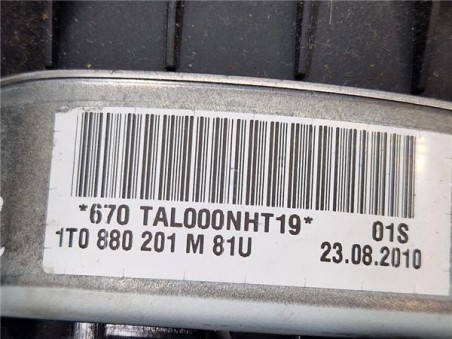 Airbag Volante Volkswagen Touran  2 0 Advance [2 0 Ltr  - 103 kW TDI]