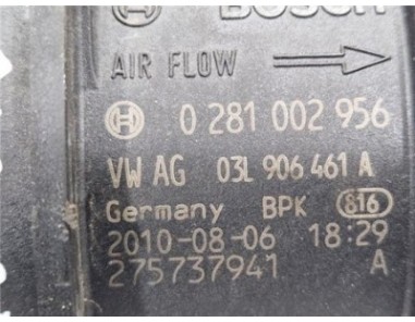 Caudalimetro Volkswagen Touran  2 0 Advance [2 0 Ltr  - 103 kW TDI]