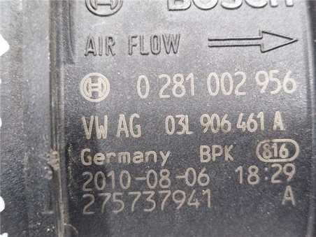 Caudalimetro Volkswagen Touran  2 0 Advance [2 0 Ltr  - 103 kW TDI]
