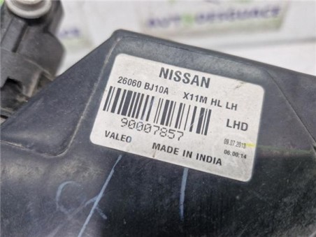 Faro Delantero Izquierdo Nissan NV200 /Evalia  1 5 NV200 Combi Comfort [1 5 Ltr  - 81 kW dCi CAT]