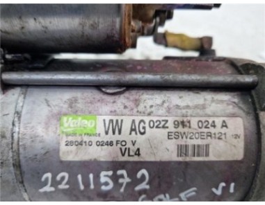 Motor Arranque Volkswagen Golf VI  1 6 Advance [1 6 Ltr  - 77 kW TDI DPF]