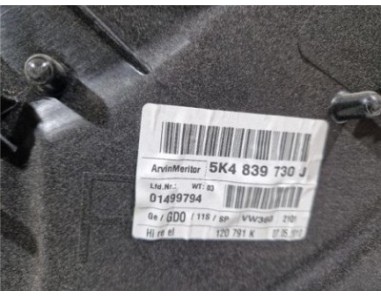 Elevalunas Electrico Trasero Derecho Volkswagen Golf VI  1 6 Advance [1 6 Ltr  - 77 kW TDI DPF]