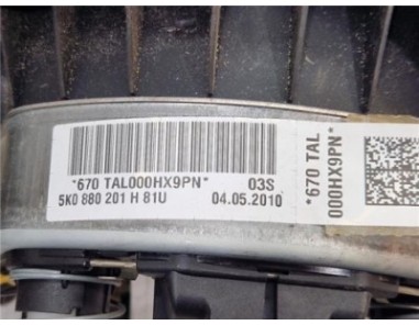 Airbag Volante Volkswagen Golf VI  1 6 Advance [1 6 Ltr  - 77 kW TDI DPF]