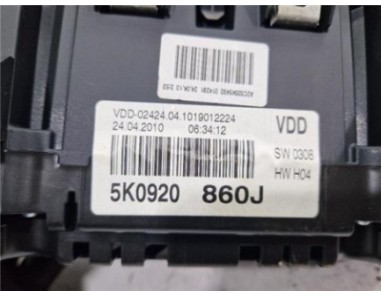 Cuadro Instrumentos Volkswagen Golf VI  1 6 Advance [1 6 Ltr  - 77 kW TDI DPF]