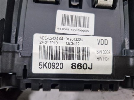 Cuadro Instrumentos Volkswagen Golf VI  1 6 Advance [1 6 Ltr  - 77 kW TDI DPF]