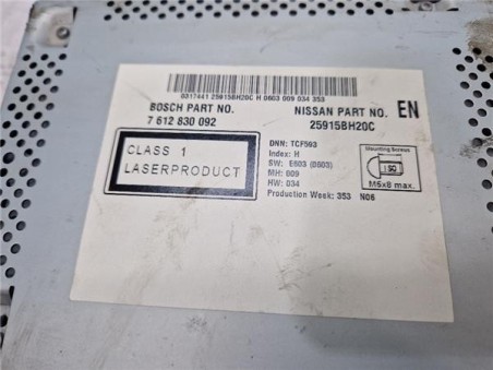 Radio / Cd Nissan NV200 /Evalia  1 5 NV200 Combi Comfort [1 5 Ltr  - 81 kW dCi CAT]