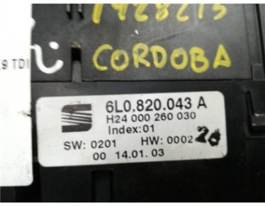 Mandos Climatizador Seat Cordoba Berlina  1 9 TDI