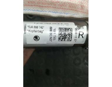 Airbag cortina delantero derecho Seat Toledo  1 6 Reference [1 6 Ltr  - 77 kW TDI]