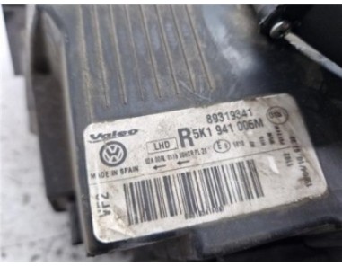 Faro Delantero Derecho Volkswagen Golf VI  1 6 Advance [1 6 Ltr  - 77 kW TDI DPF]