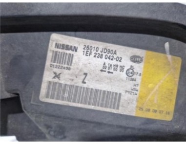 Faro Delantero Derecho Nissan Qashqai +2  2 0 Visia [2 0 Ltr  - 110 kW dCi Turbodiesel CAT]