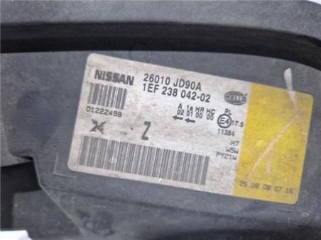 Faro Delantero Derecho Nissan Qashqai +2  2 0 Visia [2 0 Ltr  - 110 kW dCi Turbodiesel CAT]