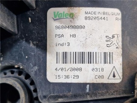 Faro Antiniebla Derecho Peugeot 308  1 6 HDi