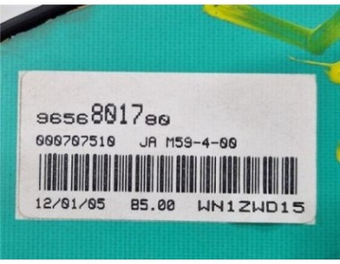 Cuadro Instrumentos Citroen Berlingo  2 0 HDi Collection Combi [2 0 Ltr  - 66 kW HDi CAT ]