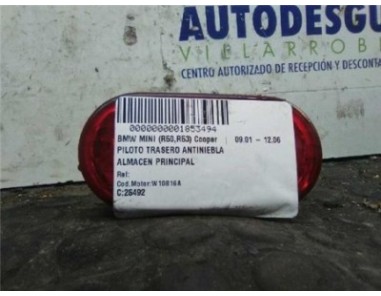 Piloto Antiniebla Trasero Derecho Mini Mini  1 6 Cooper [1 6 Ltr  - 88 kW 16V CAT]