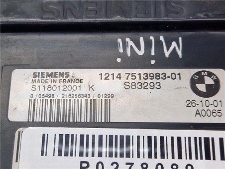 Centralita Mini Cabrio  1 6 Cooper [1 6 Ltr  - 85 kW 16V CAT]