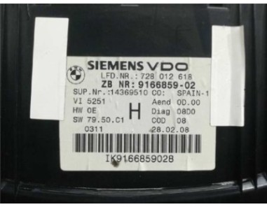 Cuadro Completo BMW Serie 3 Berlina  2 0 320d [2 0 Ltr  - 100 kW 16V Diesel CAT]