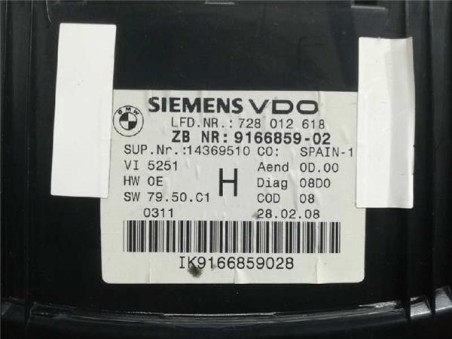 Cuadro Completo BMW Serie 3 Berlina  2 0 320d [2 0 Ltr  - 100 kW 16V Diesel CAT]