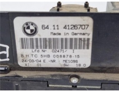 Mandos Climatizador BMW Serie 3 Touring  2 0 320d [2 0 Ltr  - 110 kW 16V Diesel CAT]