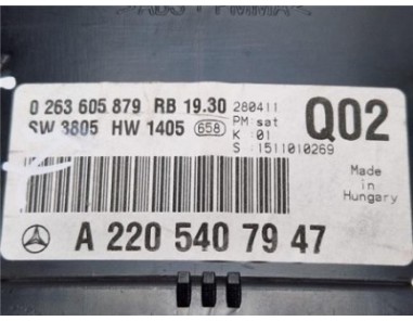 Cuadro Instrumentos Mercedes-Benz Clase S  Berlina  4 0 400 CDI  [4 0 Ltr  - 184 kW CDI 32V CAT]