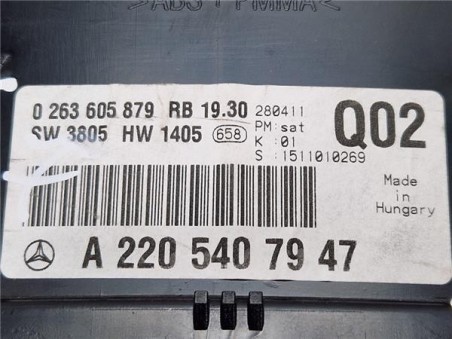 Cuadro Instrumentos Mercedes-Benz Clase S  Berlina  4 0 400 CDI  [4 0 Ltr  - 184 kW CDI 32V CAT]