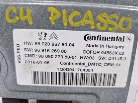 Centralita Citroen C4 Picasso/Spacetourer  1 6 Intensive [1 6 Ltr  - 88 kW Blue-HDI FAP]