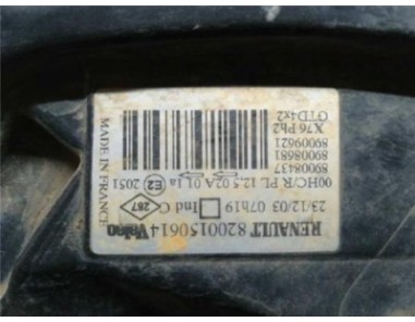 Faro Delantero Izquierdo Renault Kangoo I  1 5 Authentique [1 5 Ltr  - 48 kW dCi Diesel]