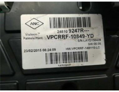 Cuadro Completo Renault Clio IV  0 9 Business [0 9 Ltr  - 66 kW TCE Energy bivalent  Gasolina / GPL]