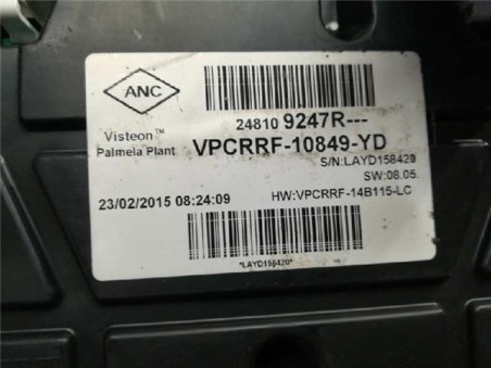 Cuadro Completo Renault Clio IV  0 9 Business [0 9 Ltr  - 66 kW TCE Energy bivalent  Gasolina / GPL]