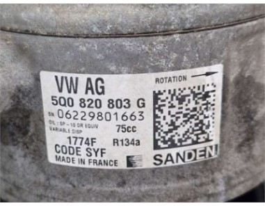 Compresor Aire Acondicionado Volkswagen Polo V  1 2 Advance [1 2 Ltr  - 66 kW TSI]