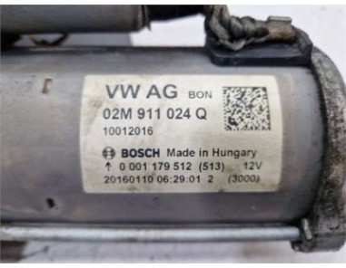 Motor Arranque Volkswagen Polo V  1 2 Advance [1 2 Ltr  - 66 kW TSI]