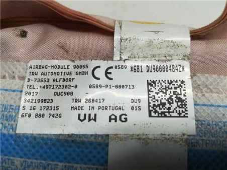 Airbag cortina delantero derecho Seat Ibiza  1 0 Style [1 0 Ltr  - 70 kW TSI]