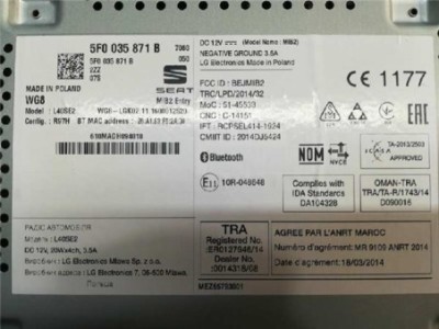 Radio / Cd Seat Ibiza  1 4 FR [1 4 Ltr  - 77 kW TDI]