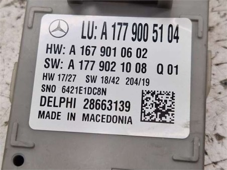 MODULO ELECTRONICO Mercedes-Benz Clase A  2 0 A 200 d  [2 0 Ltr  - 110 kW CDI CAT]
