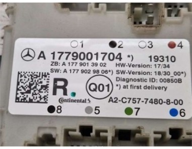 CENTRALITA CIERRE PUERTA TRASERA IZQUIERDA Mercedes-Benz Clase A  2 0 A 200 d  [2 0 Ltr  - 110 kW CDI CAT]