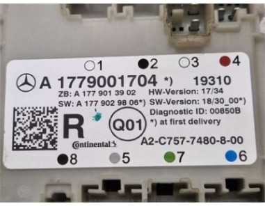 CENTRALITA CIERRE PUERTA TRASERA DERECHA Mercedes-Benz Clase A  2 0 A 200 d  [2 0 Ltr  - 110 kW CDI CAT]