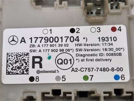 CENTRALITA CIERRE PUERTA TRASERA DERECHA Mercedes-Benz Clase A  2 0 A 200 d  [2 0 Ltr  - 110 kW CDI CAT]