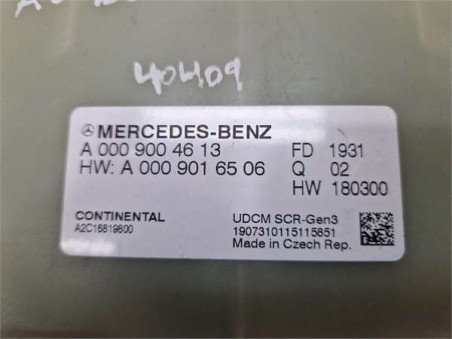 Centralita Adblue Mercedes-Benz Clase A  2 0 A 200 d  [2 0 Ltr  - 110 kW CDI CAT]