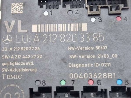 CENTRALITA CIERRE PUERTA DELANTERA IZQUIERDA Mercedes-Benz Clase E  Lim   3 0 E 350 CDI BlueEfficiency  [3 0 Ltr  - 170 kW CDI C