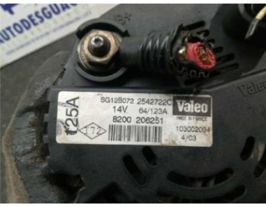 Alternador Renault Laguna II  2 2 Authentique [2 2 Ltr  - 110 kW dCi Turbodiesel]